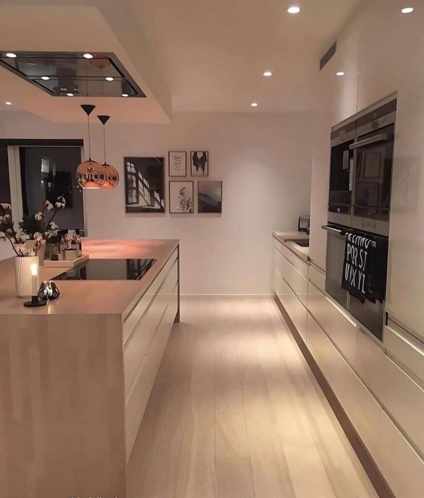 Modern kitchen and durable flooring